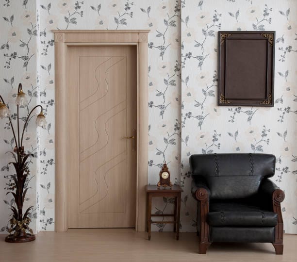 Nahaufnahme für Holztür
